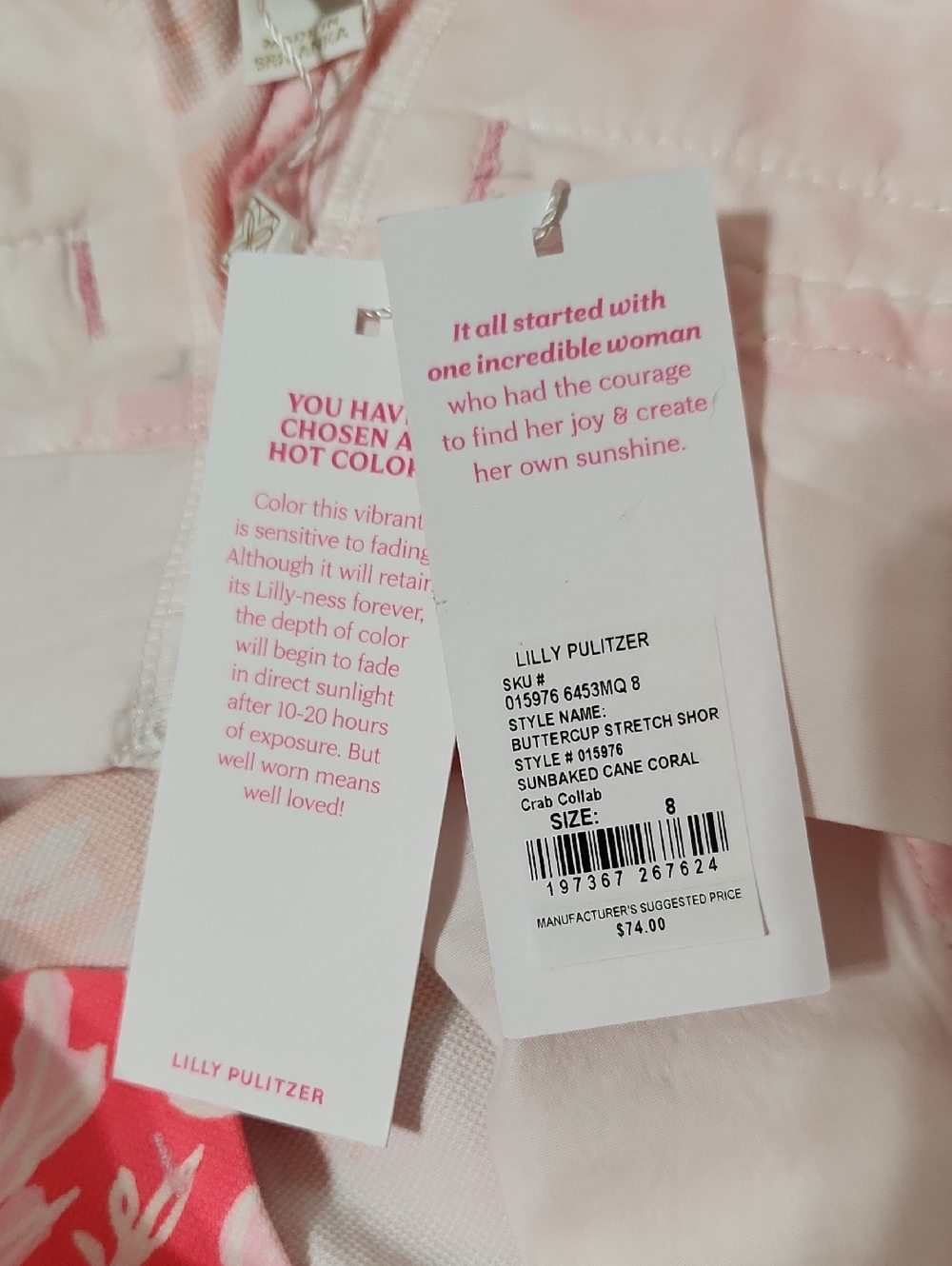 NWT Lilly Pulitzer Buttercup Stretch Short. Size 8 - Picture 11 of 11